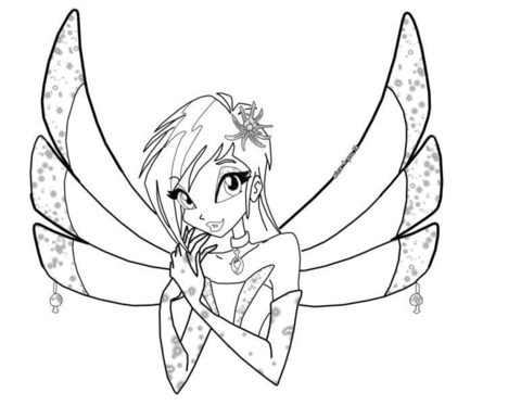 Tecna, Guardian Fairy Of Technology Coloring Page